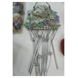 Fairy Garden Accessories, Rocks, Wind Chime, Metal Planter