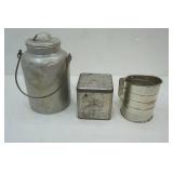 Vintage Aluminum Milk Can, Lipton