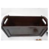 Wooden Loon Planter w/artificial arrangement, Wooden Decorative Box, and Metal Decorative Pocket