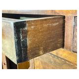 LR - Vintage New England Hepplewhite Step Back Tambour Flip Top Secretary Desk