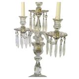 LR - Pair of Vintage Crystal 3-Arm Candelabra with Prisms