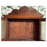 K - Antique Edwardian Wooden Tobacco Wall Cabinet