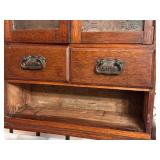 K - Antique Edwardian Wooden Tobacco Wall Cabinet
