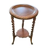 LR - Antique Barley Twist Accent Table