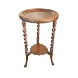LR - Antique Barley Twist Accent Table