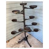 Vintage 10-Arm Cast Iron Plant Stand