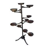 Vintage 10-Arm Cast Iron Plant Stand
