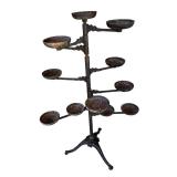 Vintage 10-Arm Cast Iron Plant Stand