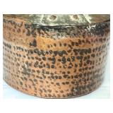 LR - Antique Middle Eastern Hand-Hammered Copper Kettle with Goose Neck