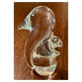 LR - Vintage Steuben Crystal Squirrel Figurine