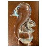 LR - Vintage Steuben Crystal Squirrel Figurine
