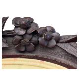 Antique Victorian Parlor Chair with Carved Birds and Floral Details