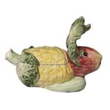 K - Vietri Botanical Collection Vintage Ceramic Anthropomorphic Vegetable Bunny Rabbit Covered Dish