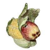 K - Vietri Botanical Collection Vintage Ceramic Anthropomorphic Vegetable Bunny Rabbit Covered Dish