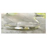 LR - Vintage Steuben Signed Crystal Heron Figure