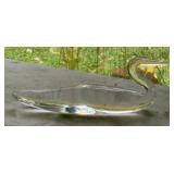 LR - Vintage Steuben Signed Crystal Heron Figure