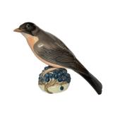 K - Royal Copenhagen Porcelain Robin Bird Figurine