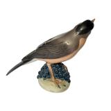 K - Royal Copenhagen Porcelain Robin Bird Figurine
