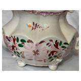 K - Vintage English Porcelain Tea Set with Hand-Painted Floral Designs