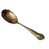 K - Antique Gorham Sterling Silver Sugar Spoon with Floral Handle