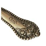 K - Antique Gorham Sterling Silver Sugar Spoon with Floral Handle