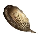 K - Antique Gorham Sterling Silver Sugar Spoon with Floral Handle