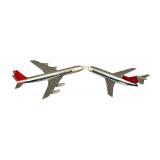 K - Set of 2 Vintage Aero Mini Northwest Orient Airplanes 727 and 707 1960s Die-Cast Models