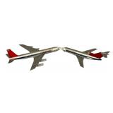 K - Set of 2 Vintage Aero Mini Northwest Orient Airplanes 727 and 707 1960s Die-Cast Models