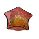 LR - Vintage Amberina Glass Vases and Star-Shaped Bowl Set