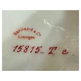 LR - Vintage Haviland France and MZ Austria Hand Painted Porcelain Dish Set with Covered Vegetable Dish