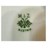 LR - Vintage Haviland France and MZ Austria Hand Painted Porcelain Dish Set with Covered Vegetable Dish