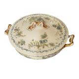 LR - Vintage Haviland France and MZ Austria Hand Painted Porcelain Dish Set with Covered Vegetable Dish