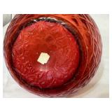 LR - Antique Amberina Glass Pitcher and Tumbler Set