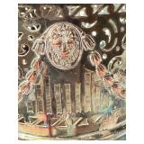 DR - Antique Victorian Silver-Plated Raised Wine Holder with Ornate Filigree