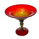 LR - Antique Cambridge Glass Rubina Compote