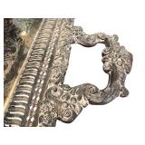 LR - Reed & Barton Regent Silverplate Tea Set with Hand Chased Tray