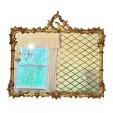 DR - Antique Gilded Wooden Wall Mirror with Ornate Frame