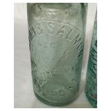 LR - Pair of Vintage 9.5 Inch Codd Glass Bottles