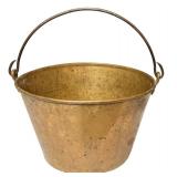 LR - Antique Ansonia Brass Co. Bucket with Handle, Circa 1800