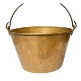LR - Antique Ansonia Brass Co. Bucket with Handle, Circa 1800