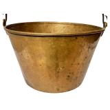 LR - Antique Ansonia Brass Co. Bucket with Handle, Circa 1800