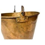 LR - Antique Ansonia Brass Co. Bucket with Handle, Circa 1800
