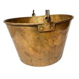 LR - Antique Ansonia Brass Co. Bucket with Handle, Circa 1800