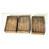 K - Set of 3 Vintage Sterling Silver Match Holders
