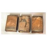 K - Set of 3 Vintage Sterling Silver Match Holders