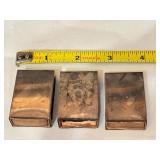 K - Set of 3 Vintage Sterling Silver Match Holders