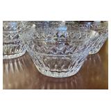 K - Set of 7 Vintage Hawkes Crystal Dessert Bowls