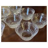 K - Set of 7 Vintage Hawkes Crystal Dessert Bowls