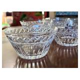 K - Set of 7 Vintage Hawkes Crystal Dessert Bowls
