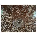 LR - Antique Inverted Fern Pattern Glass Compote, 1860